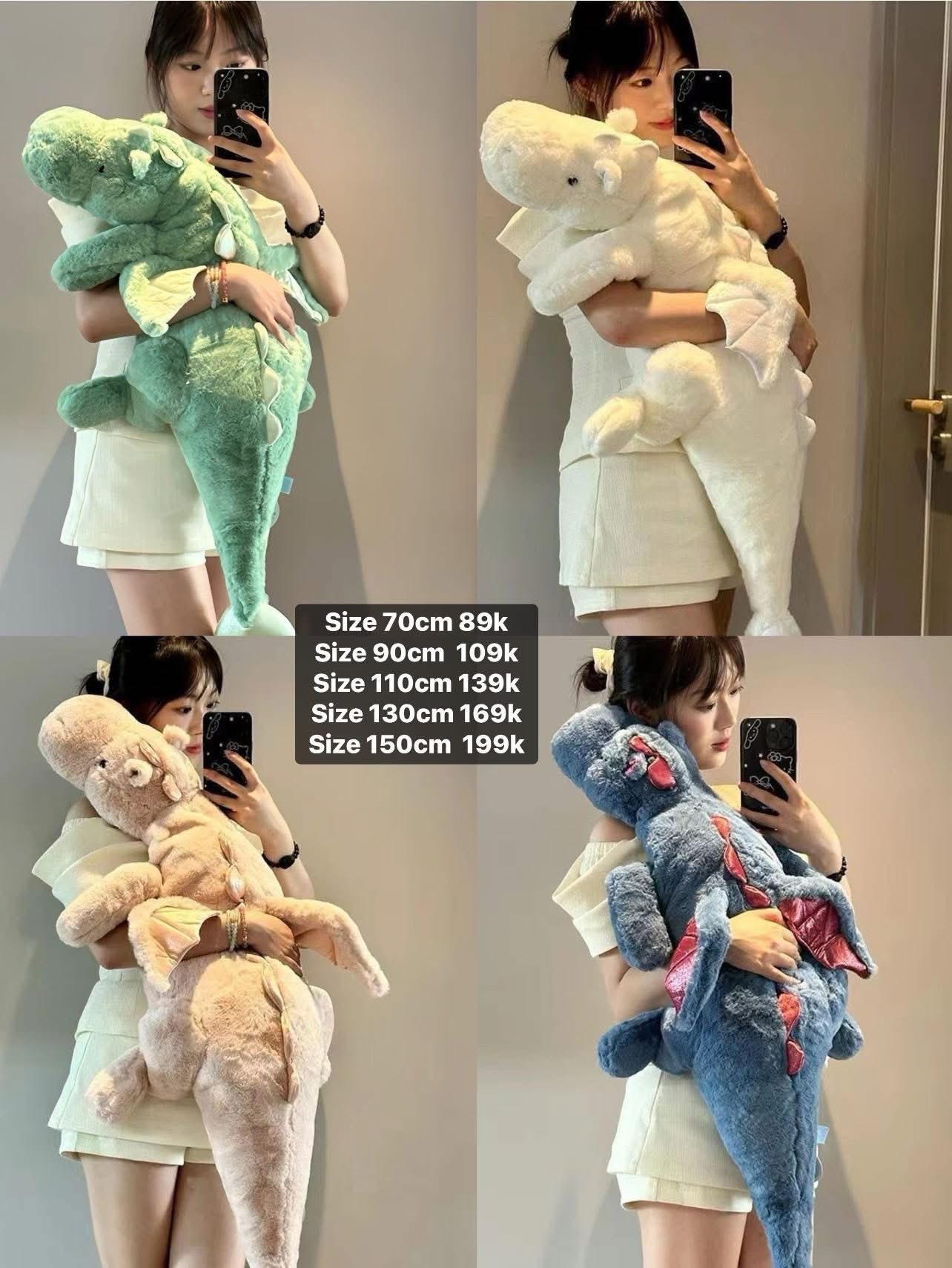 Gấu bông khủng long size 110 sale