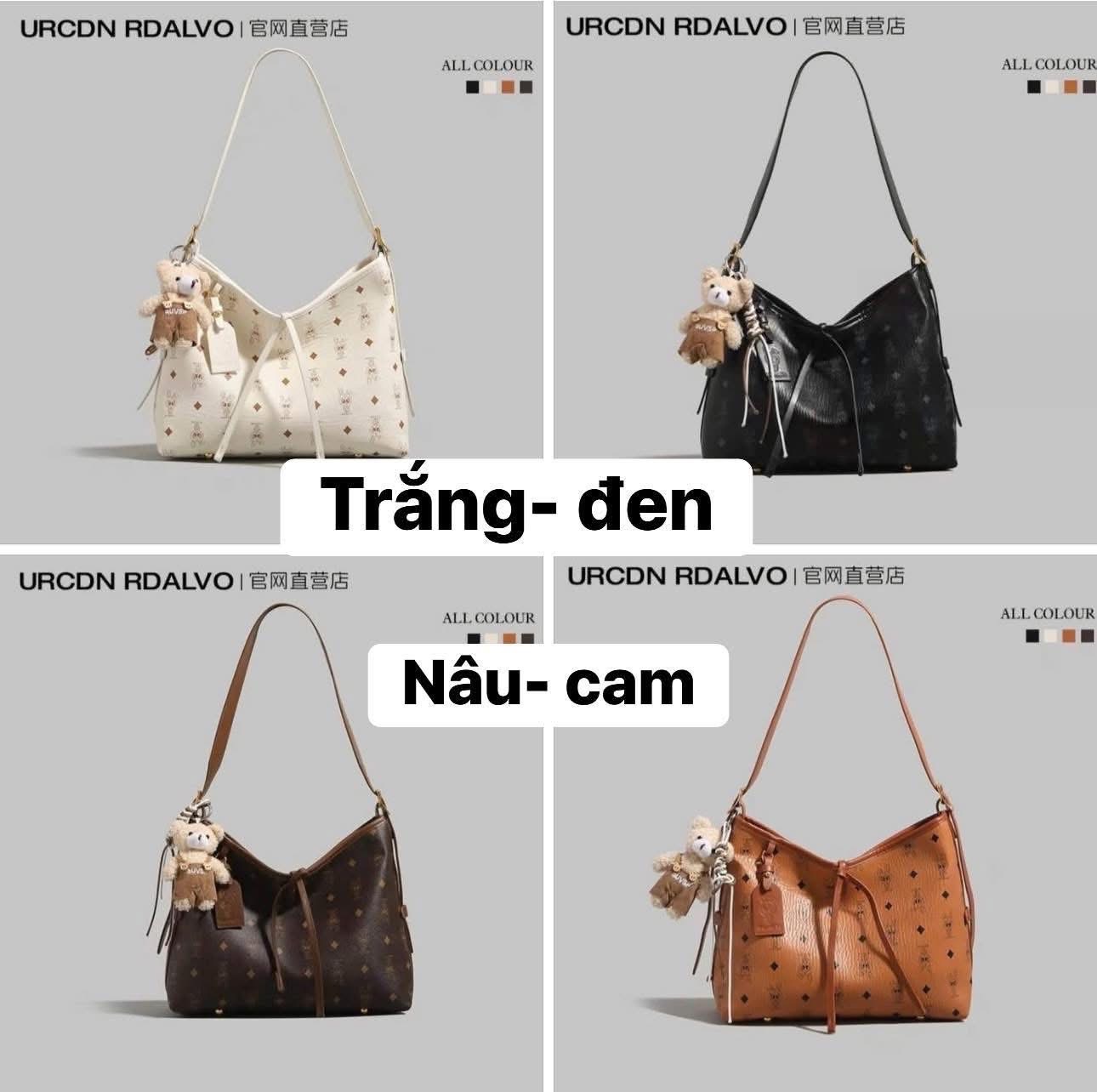 Túi da tote Ur hoạ tiết