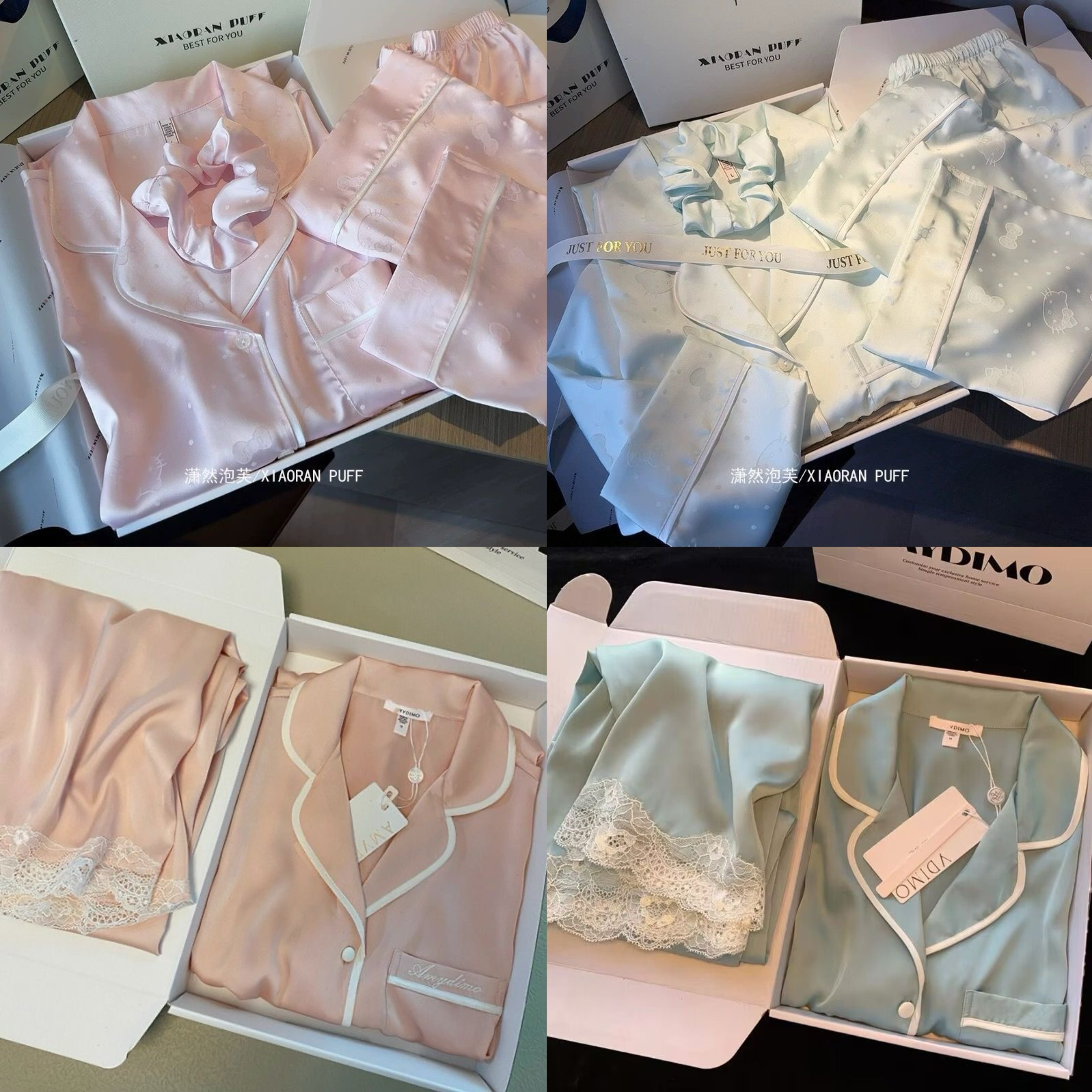 Bộ pijama lụa dài tay