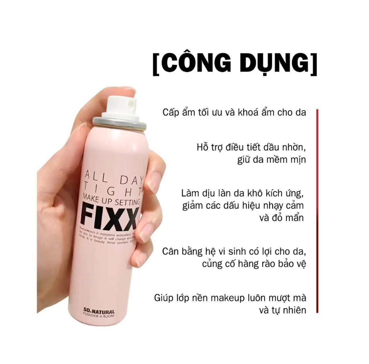xịt khoá nền fixx all day