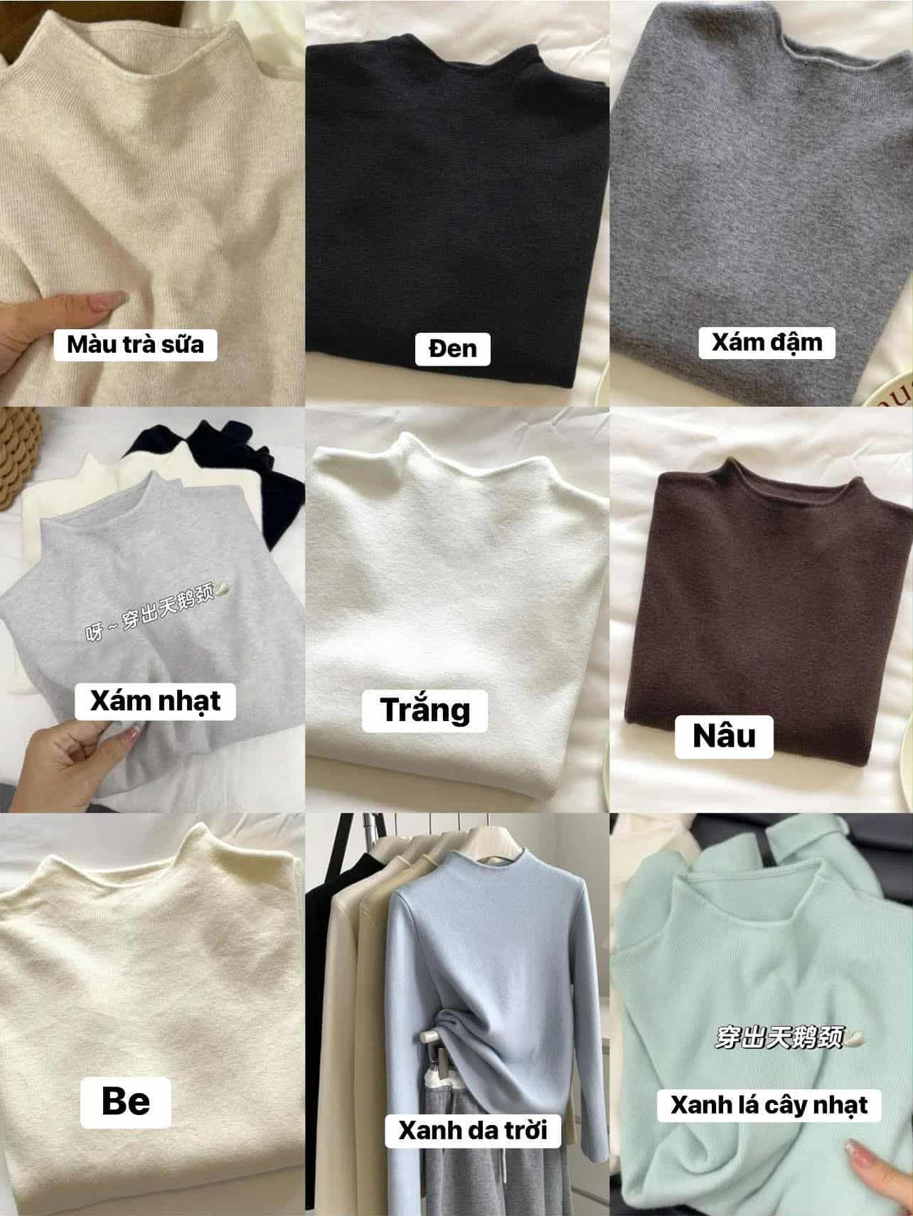 Áo len giữ nhiệt trơn+ combo 2 chiếc