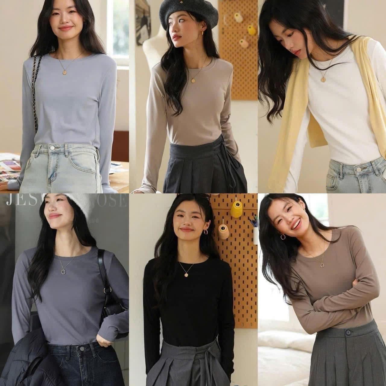 COmbo 2 áo giữ nhiệt trơn 1688