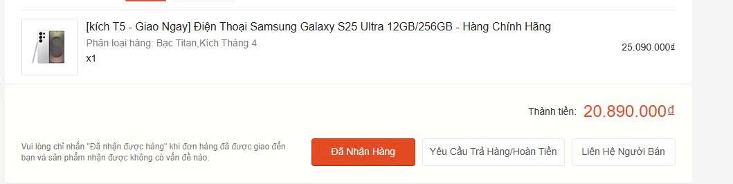 S25U 256 Bạc